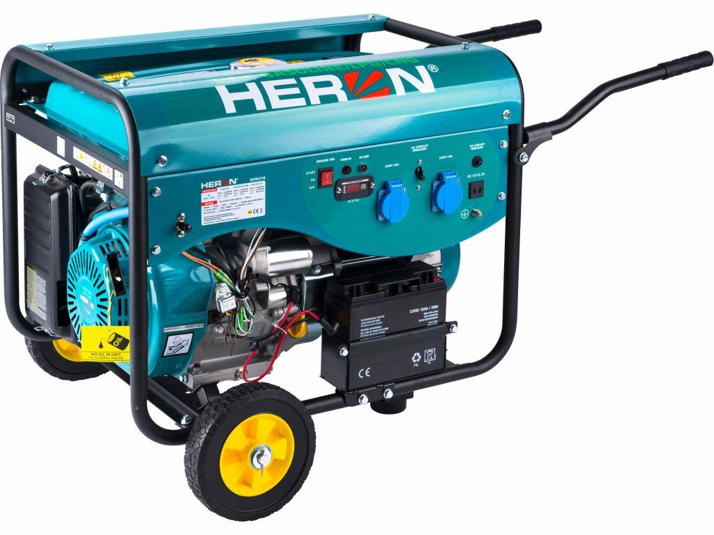 Elektrocentrála HERON 8896318 na benzín, LPG a zemný plyn 1F 5,5kW s elektrickým štartom