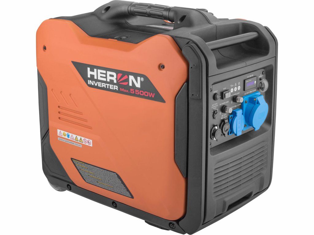 Detail invertorovej elektrocentrály HERON 8896227 s diaľkovým ovládaním a elektrickým štartom