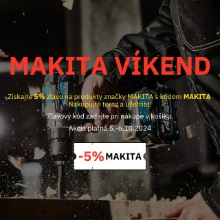 💥 ZĽAVOVÝ KÓD NA MAKITA PRODUKTY! 💥 Tento víkend máte jedinečnú šancu ušetriť na všetkých produktoch od značky Makita! 🛠️...